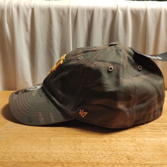 47 Brand Pittsburgh Pirates Camo XXL Stretchfit Hat - New - Picture 3 of 9